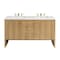 James Martin Vanities Hudson 60in Double Vanity, Light Natural Oak w/ 3 CM Ethereal Noctis Top 435-V60D-LNO-3ENC - alternate 1